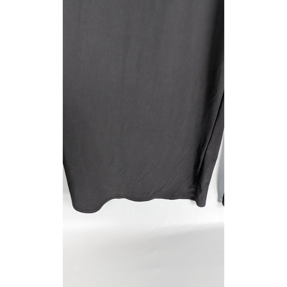 Clara Sun Woo Wide Leg Palazzo Pants 1XL Black Pull On Slinky Comfort Travel - Picture 5 of 9
